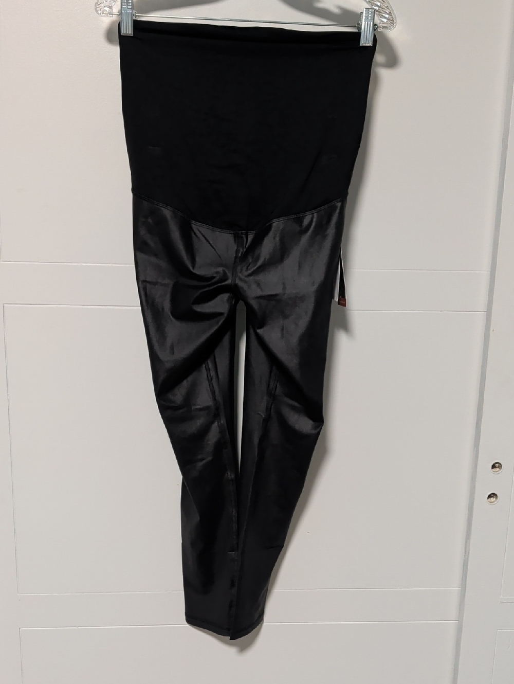 Isabel Maternity Black Shiny Leggings